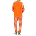 thumbnail image 3 of Argulvti Ensemble de Pyjamas Assortis pour la Famille, Haut à Manches Longues à Col Rond à Rayures d'Halloween avec Imprimé Citrouille + Pantalon Long pour Parents et Enfants, 3 of 9