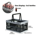 thumbnail image 2 of Foldable  Storage Basket with Handles, Collapsible Crate Organizer for Home, Office, Car, Black, 2 of 10