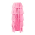 thumbnail image 4 of Riforla Women Tutu Maxi Skirt A Line Elastic Waist Layered Long Skirt Rave Party Puplum Skirt Mesh Skirt Womens Skirts RD2 M, 4 of 5