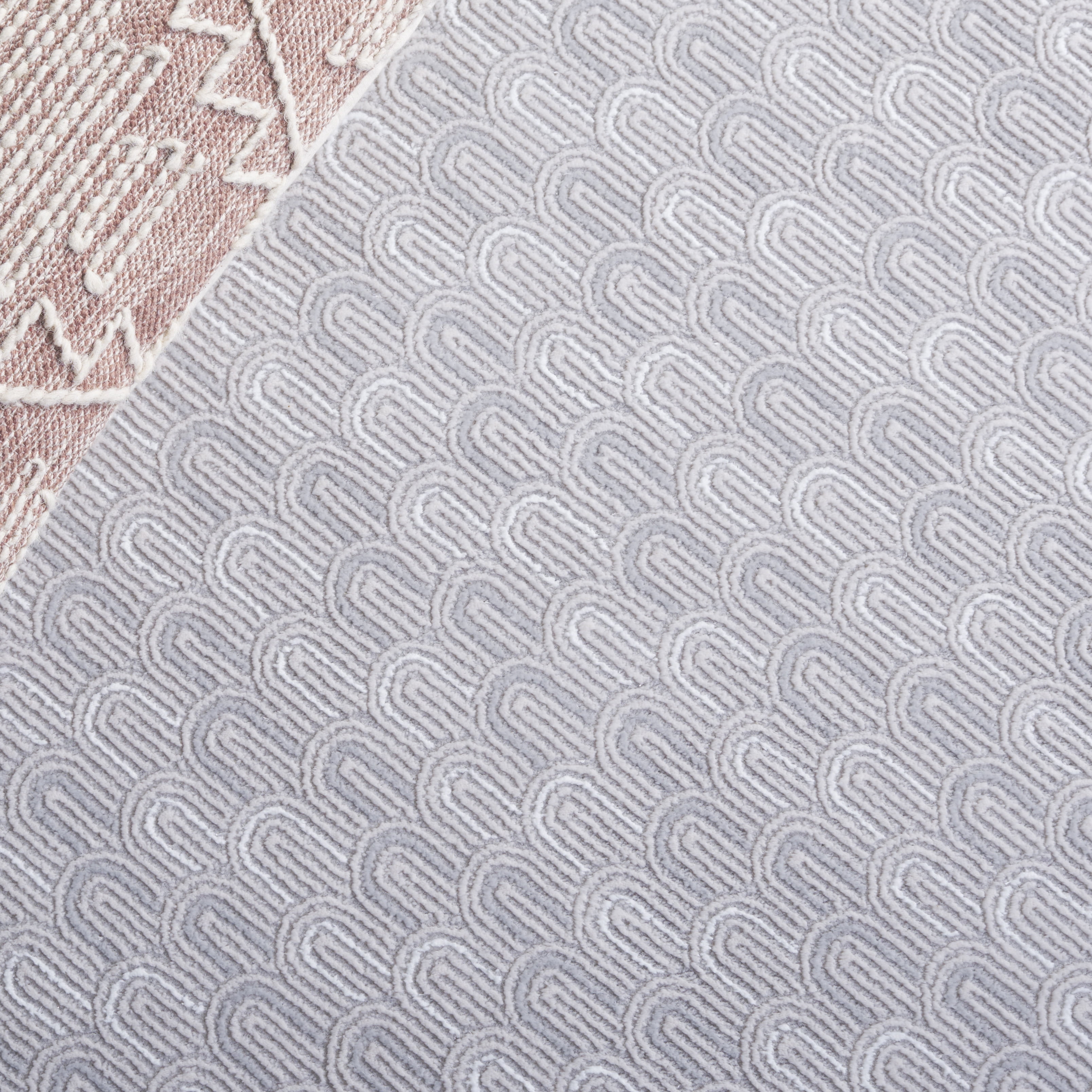 SAFAVIEH Slate Jenessa Geometric Area Rug, Beige/Grey Ivory, 4' x 6'