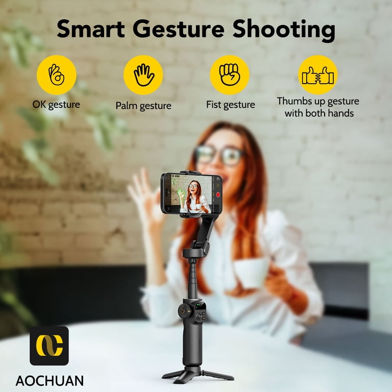 AOCHUAN スタビライザー Smart X2 ライトキット 美品 AOCHUAN Smart X2 Smartphone Gimbal Stabilizer with 360° Rotation