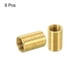 thumbnail image 3 of Adaptador de tubo hueco roscado de latón Uxcell de 15mm de largo, conector de tuerca reductora, paquete de M10 a M8 6, 3 of 5