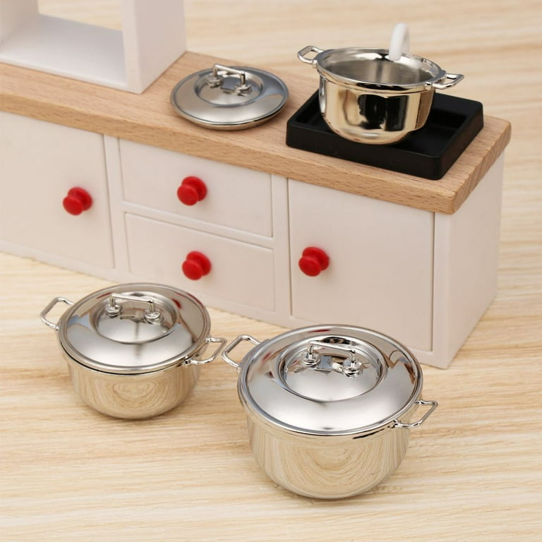 1/6 Scale Re-ment Dollhouse Miniature Kitchen Accessories cooking Pot,  Oven, Cut Board, Containers, Cups W/holder, Chopstick Stand, Bowl. 
