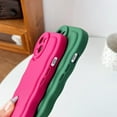 thumbnail image 3 of Solid Color Curly Wave Frame Soft Compatible with iPhone Case (Khaki,iPhone 14 Plus), 3 of 6
