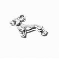 thumbnail image 1 of Sterling Silver 30" Unisex 1.5mm Box Chain 3D Small Standing Dachshund Dog Breed Pendant Necklace, 1 of 2
