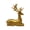 Golden, variant on Ruanlalo Christmas Reindeer Figurine Small Deer Statue Tabletop Resting/Standing Elk Sculpture for Indoor Home Office Tabletop Mantle Cabinet Desktop Decor