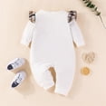 thumbnail image 4 of Ketyyh-chn99 Baby Girl Clothes Baby Romper Floral Print Flutter Long Sleeve Jumpsuit White,18M, 4 of 5