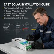 PowMr 60 amp MPPT Solar Charge Controller 48V 36V 24V 12V Auto - Max 160VDC Input, LCD Backlight Solar Charge Controller for Vented Sealed Gel NiCd Lithium Battery【Software Update Version】
