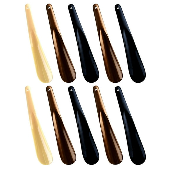 10Pcs Plastic Shoe Horns Shoe Wearing Helper Shoes Wearing Assist Tool Auxiliary Shoe Lifters