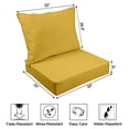 thumbnail image 2 of Vargottam Outdoor Deep Seat Patio Cushions Set 2pcs Seat Set All Weather Replacement Cushion Patio Seat And Back Cushion Set 25"x25"x5" Inches-Yellow, 2 of 9