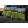 thumbnail image 5 of Ambesonne Nature Throw Pillow Cover 4 Pack, Yosemite Falls Country, 20", Green Blue, 5 of 5