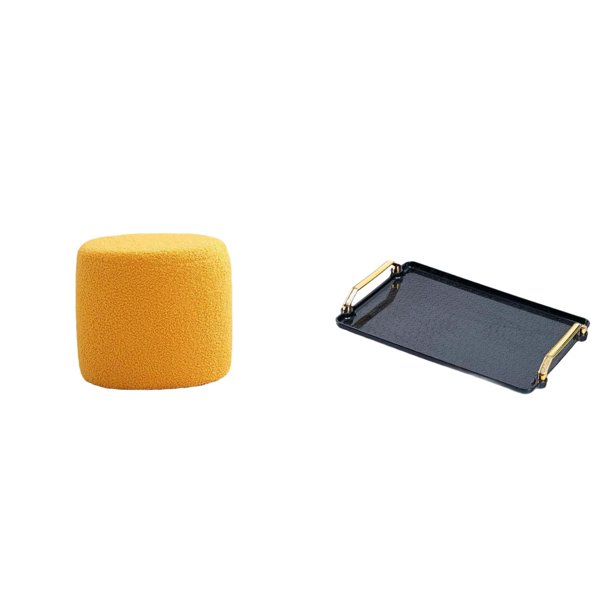 Escabel,Taburete pequeño,otomana,taburete de sofá,taburete de té,Taburete cúbico para los pies,ideal para dormitorio o baño.,Bandeja para servir,Bandeja para servir con asas,almacenamiento