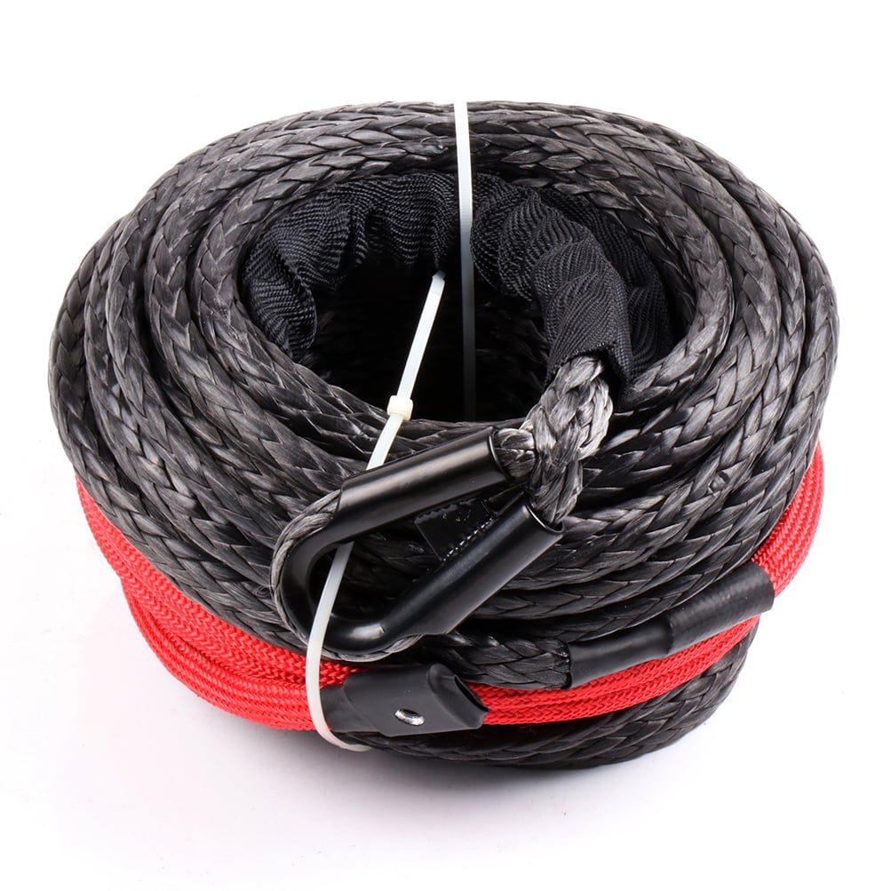 3/8 Synthetic Winch Rope Line Cable 20，500 LBs w/Sleeve ATV UTV Truck Boat  for Ramsey