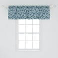 thumbnail image 2 of Ambesonne Leaves Valance Pack of 2, Spring Nature Branches, 54"X18", Pale Mauve Dark Teal, 2 of 2
