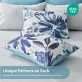 thumbnail image 6 of Regency Heights Queen Size Comforter Set with Sheets, 9-Piece Floral Print Bed in a Bag Queen, Blue Bedding Comforter Set with Bed Sheets and Side Pocket, 6 of 10