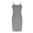 thumbnail image 6 of Taqqpue Plus Size Nightgowns for Women Casual Solid Color Spaghetti Strap Scoop Neck Full Slip Sleeveless Nightgown Skirt Cami Lightweight Loose Fit Knee Length Sleep Dress Sleepwear, 6 of 8
