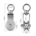 thumbnail image 2 of Polea de 2 piezas de 34 mm con rodamiento de bolas, polea de elevación de carga 250 kg, polea de cable de acero inoxidable para cuerda de fitness (2 piezas, 34 mm), 2 of 5