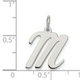 thumbnail image 3 of 925 Sterling Dainty Letter M Initiale Nom Monogramme Collier Pendentif Pendentif, 3 of 8