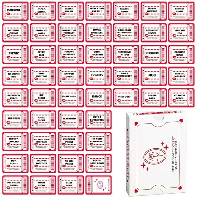 TIELUTT 50 Sheets Couple Interactive Card Set Interesting Ambiguous Card Interactive Game for Dating Drinking Party F Party & Co Summer Chaos Daemons 30cm Basing Battlefield Rocks Battleground