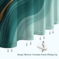 thumbnail image 6 of Teal Gold Marble Pattern Shower Curtain 36"x72" ,Bathroom Decorative Shower Curtains Set with 12 Hooks,Modern Waterproof Washable Shower Curtain, 6 of 6