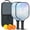 Black-2, variant on Pickleball Paddles Set Of 2, Fiberglass Surface, Fluid Smoke Aurora Art Style, 4 Balls & Bag