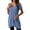 Blue, variant on Tunic Tops for Women Summer Short Sleeve V Neck Irregular Hem Casual Plain Long T Shirts with Pockets