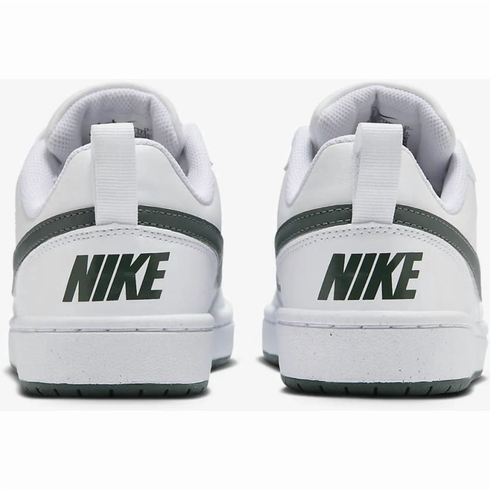 Nike Court Borough Low Recraft Big Kids' Shoes Color: White Vintage Green Size: 4.5