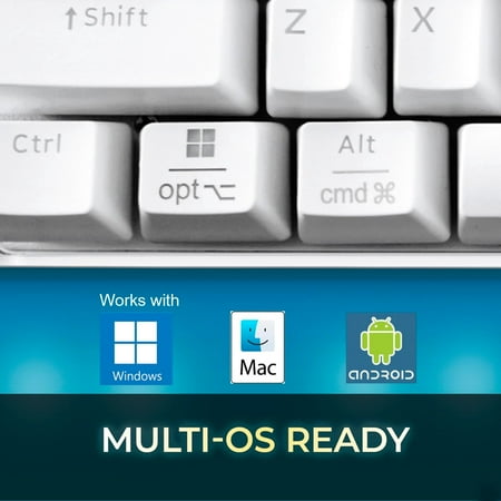 Adesso - Multi-OS Illuminated Mechanical Keyboard With CoPilot AI Hotkey - White