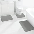 thumbnail image 2 of Tkrady 3 Pieces Memory Foam Bath Mat Sets, For Bathroom Rugs Toilet Mats Soft Comfortable Water Absorption Machine Washable, 2 of 5