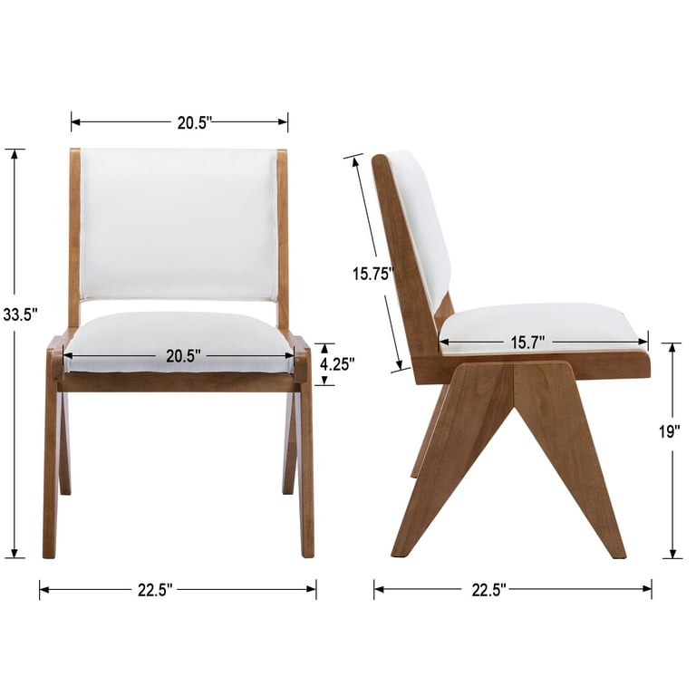 Guyou Mid Century Modern Dining Chair Set of 2 Velvet Upholstered