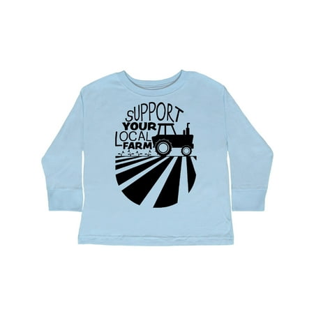 

Inktastic Support Your Local Farm- tractor Gift Toddler Boy or Toddler Girl Long Sleeve T-Shirt