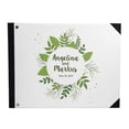 thumbnail image 1 of Darling Souvenir White Leaves Printed Hardbound Cover Guestbook For Wedding Guest Sign In Book Registry-9 x 12 Inches, 1 of 5