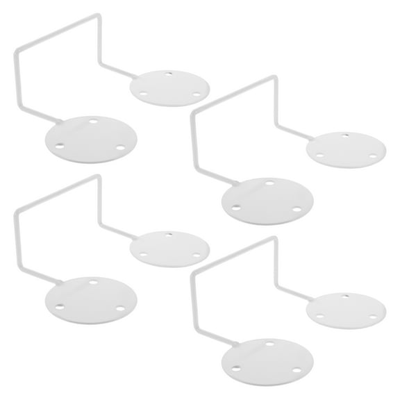 WRITWAA 4-Pack White Metal Mattress Slide Stoppers Anti- Bed Frame Baffles for Secure Bedding