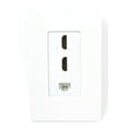 thumbnail image 1 of RiteAV - 2 HDMI and 1 Cat5e White Ethernet Port Screwless Wall Plate Decorative, 1 of 1