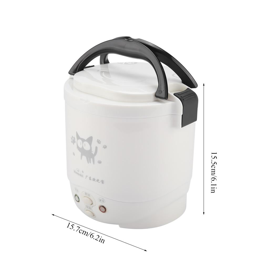 Gupbes Multi-Function (Cooking, Heating, Keeping warm) Mini Travel Rice Cooker 12V 100W 1L For Car (12v white)