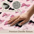 thumbnail image 6 of ODIKA 3'x5' Washable Area Rug Non-Slip, Flatweave, Easy Care Themed Scattered Ribbon Motifs Shaped Polka Dot Motif Pink Flowing Dynamic for Hallway, Laundry Room, 6 of 7