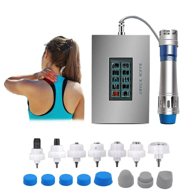 Máquina masajeadora corporal Shockwave Therapy Nulatool con 7 cabezales
