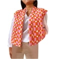 thumbnail image 1 of LOVZFMLL Vestes pour Femmes Sans Manches Imprimé Décontracté Mode Gilet Chaud, 1 of 5