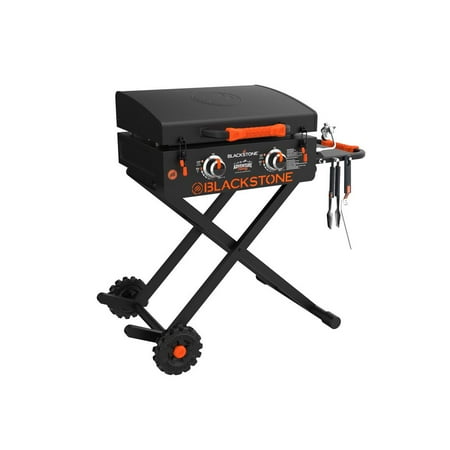 Blackstone On The Go 2-Burner 22&Quot; Scissor Cart Griddle With Hood