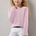 thumbnail image 2 of WXFAZCVU Girls Sweater Casual Round Neck Kids Long Sleeve Pullover Tops Versatile Daily Wear Size 13-14 Years, 2 of 4