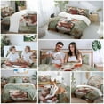 thumbnail image 5 of Funny Animal Bedding Duvet Cover Set Queen Size 4 Pieces Pig Sitting on Toilet Pig Playing Phone Bedding Set with Zipper Closure, 1 Comforter Cover 90x92 Inches 1 Flat Sheet & 2 Pillow Cases, 5 of 7