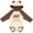 Natural & Brown w Ears, variant on Inktastic Idaho Vacation Bear Silhouette Boys or Girls Long Sleeve Baby Bodysuit