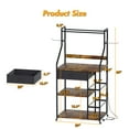 thumbnail image 3 of Advwin 4 Tier 3D Printer Stand with Filament Storage, Drawer & Power Outlet, Heavy Duty 3D Printer Table Rolling Utility Rack for Home Studio Office Garage, Rustic Brown, 3 of 11