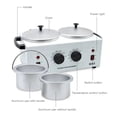 thumbnail image 3 of Twice Pots Warmer Machine Professional Hair Removal Paraffin Wax Heater ,Fast Heating, 3 of 5