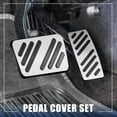 thumbnail image 2 of Auto Automático Freno Gasolina Acelerador Pedal Cubierta Kit Tono Plateado Unique Bargains, 2 of 7