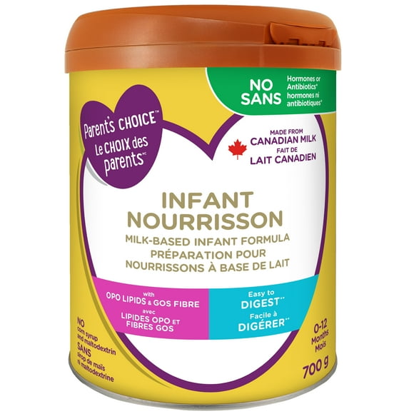 Préparation pour nourrissons en poudre à base de lait Le choix des parents, 0–12 mois, 700 g