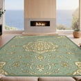 thumbnail image 2 of Design&I 3'x5' Ultra Soft Throw Mat, Circular Traditional Motif Round Intricate Decorative Circle None Fluffy Washable Easy Care Indoor rug for Bedside Hallway, 2 of 7