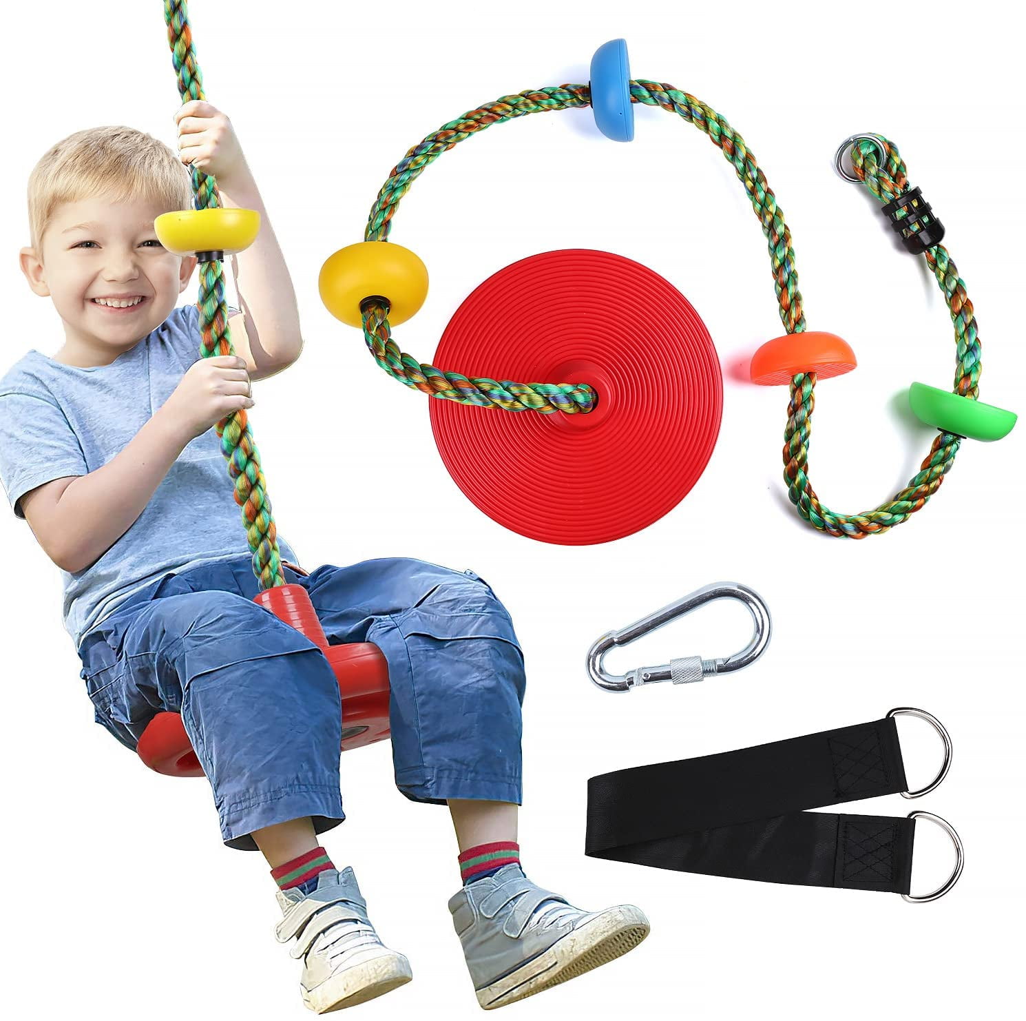 BIGLUFU Climbing Rope for Kids, Kids Outdoor Tree Playground Swingset ...