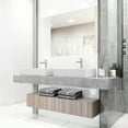 thumbnail image 4 of VIGO Matte Stone Magnolia Composite Rectangular Vessel Bathroom Sink in White with Sterling Faucet and Pop-Up Drain in Chrome, 4 of 10