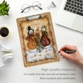 thumbnail image 5 of FMSHPON Christmas Tree Snow Clipboard Hardboard Wood Nursing Clip Board and Pull for Standard A4 Letter 13x9 inches, 5 of 7